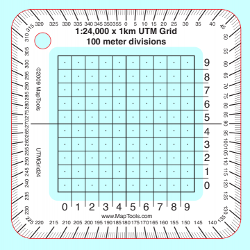 MapTools 1:24,000 Scale Pocket Size UTM Grid