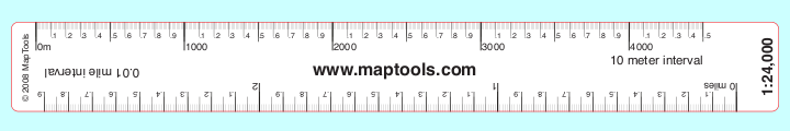 MapTools 1:24,000 Scale Map Ruler