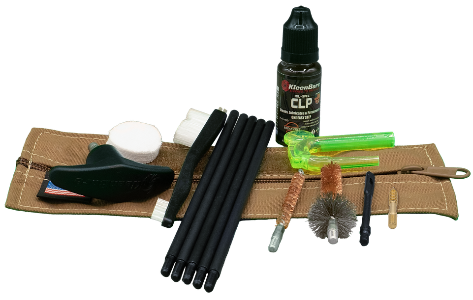 KleenBore Military/LE .223/5.56mm Rifle Tactical Cleaning Kit, Coyote