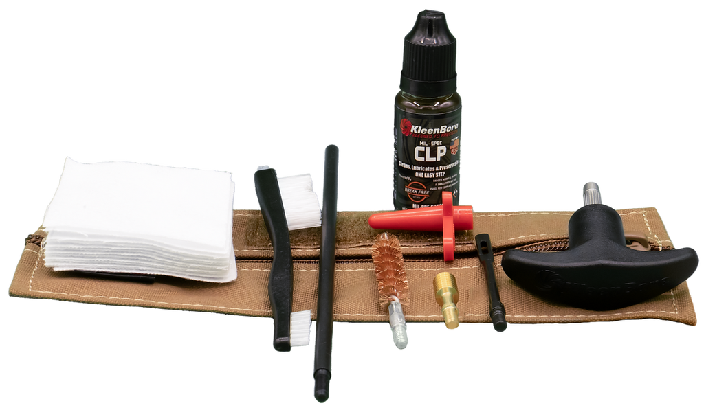 KleenBore Military/LE 9mm Handgun Tactical Cleaning Kit, Coyote