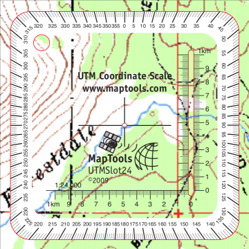 MapTools 1:24,000 Scale Pocket Sized UTM Coordinate Scale