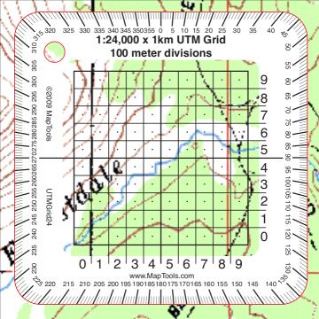 MapTools 1:24,000 Scale Pocket Size UTM Grid