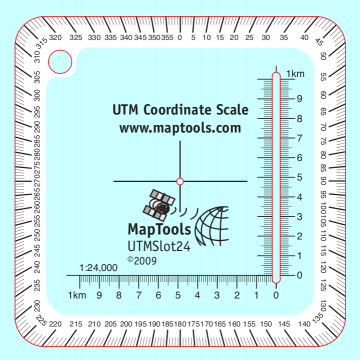 MapTools 1:24,000 Scale Pocket Sized UTM Coordinate Scale