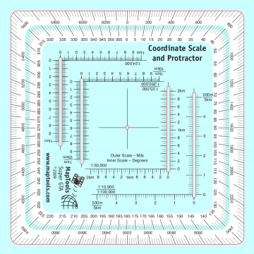 MapTools Improved Military Style UTM/MGRS Coordinate Scale and Protractor