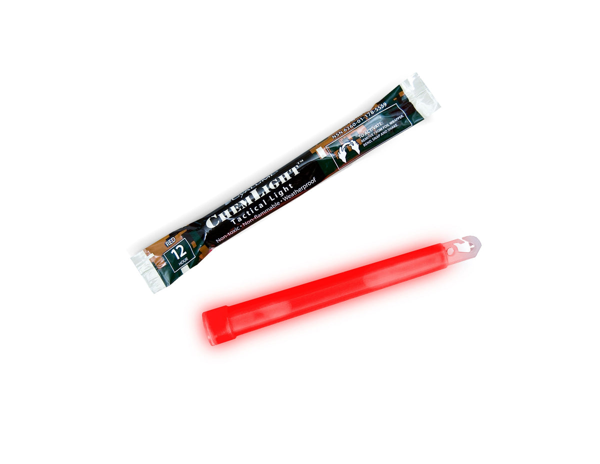 Cyalume Chemlight, 6 Inch, Red