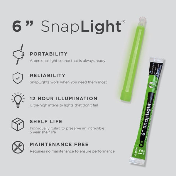 Cyalume Snaplight, 6 Inch, Green
