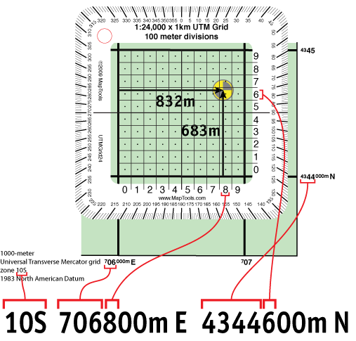MapTools 1:24,000 Scale Pocket Size UTM Grid