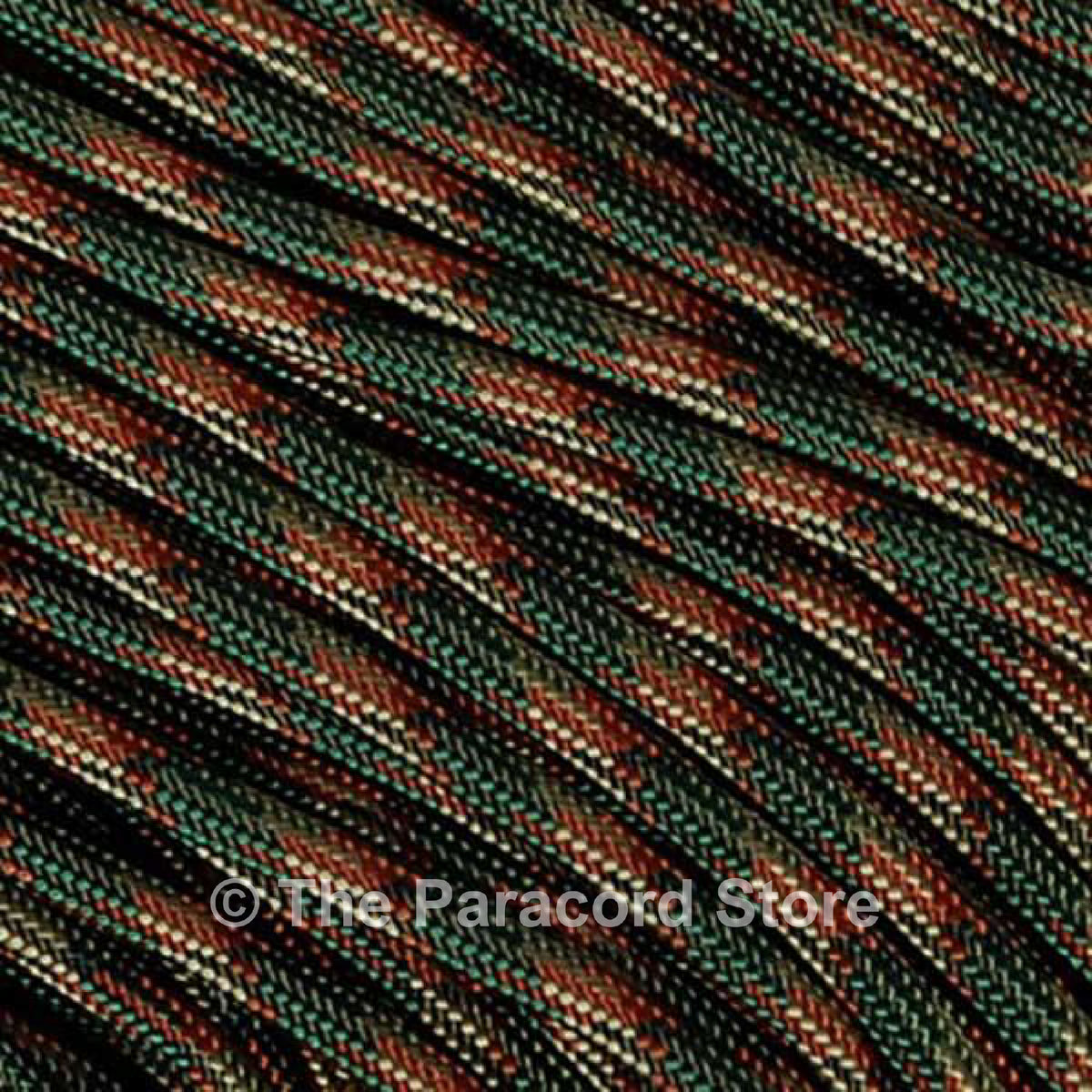 The Paracord Store 550 Type III Paracord, Woodland Camo, 100 ft